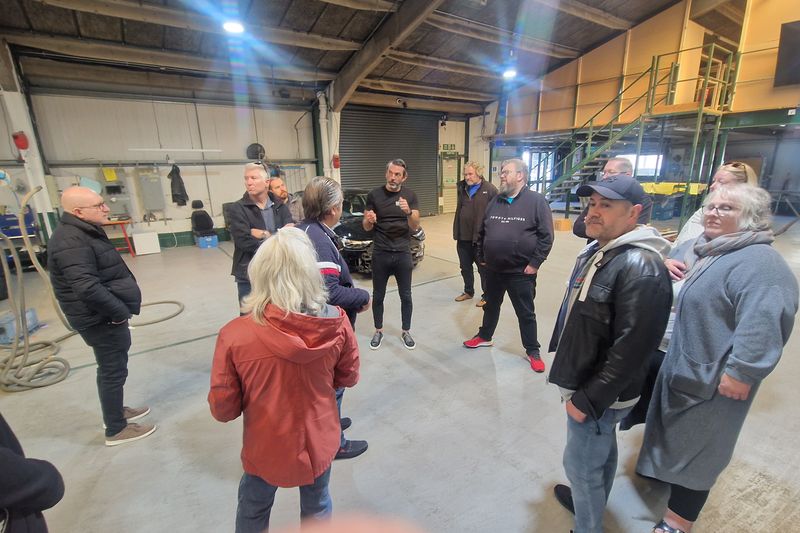 Telsa Owners Club UK Visits Hilton Coachworks