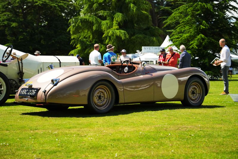 Ex-Roy Salvadori Jaguar displayed at Wilton House