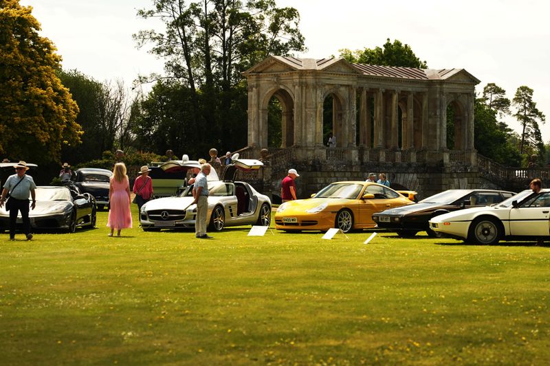 Ex-Roy Salvadori Jaguar displayed at Wilton House