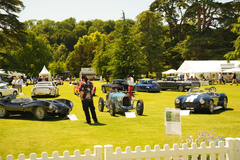 Ex-Roy Salvadori Jaguar displayed at Wilton House