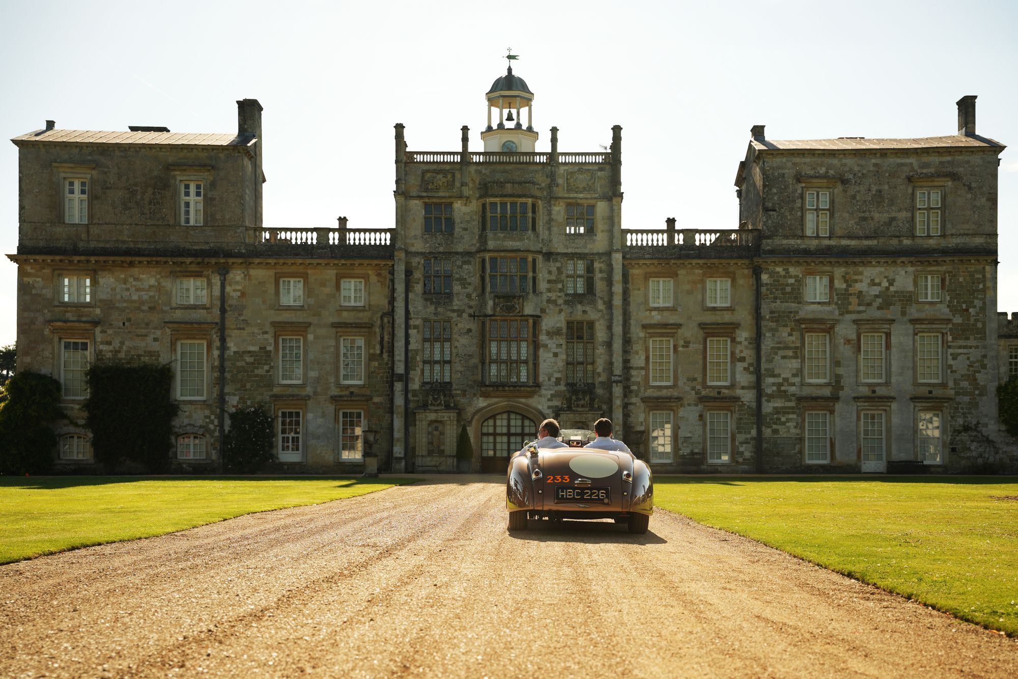 Ex-Roy Salvadori Jaguar displayed at Wilton House